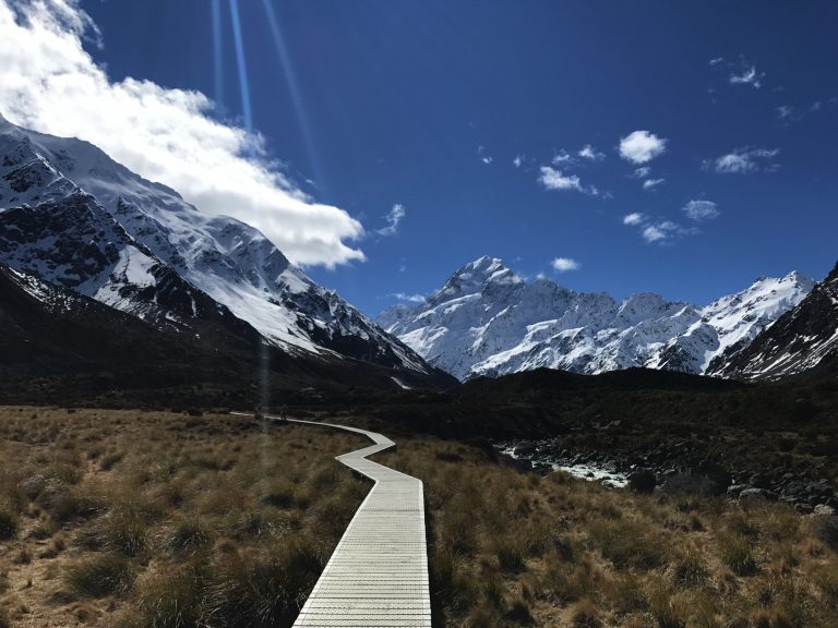Hiking path to Mt. Cook 2
