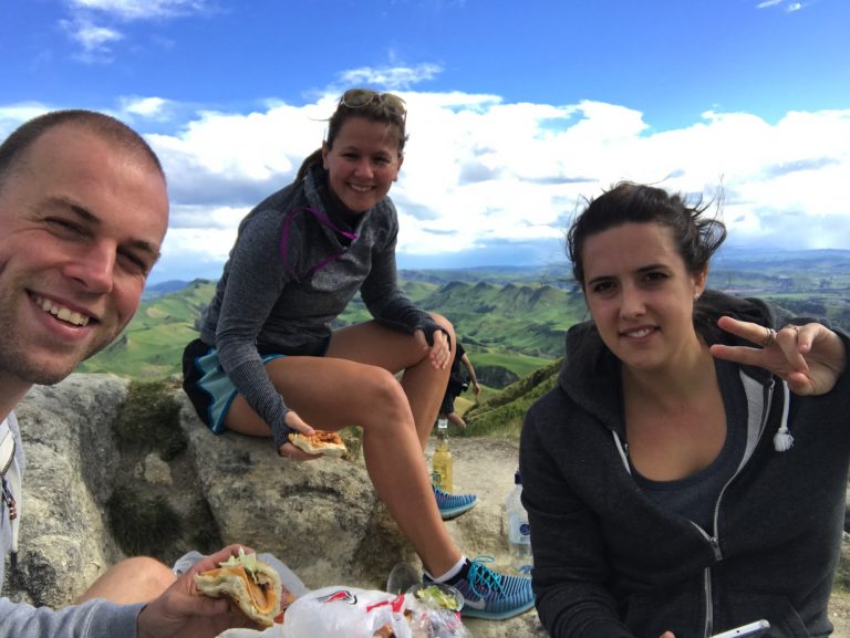 Kiwi lunch at top of the mountain