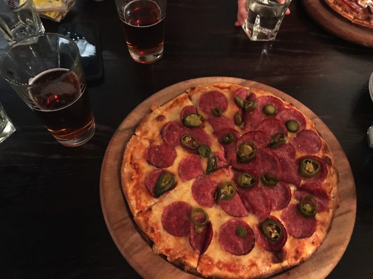 Pizza and beers