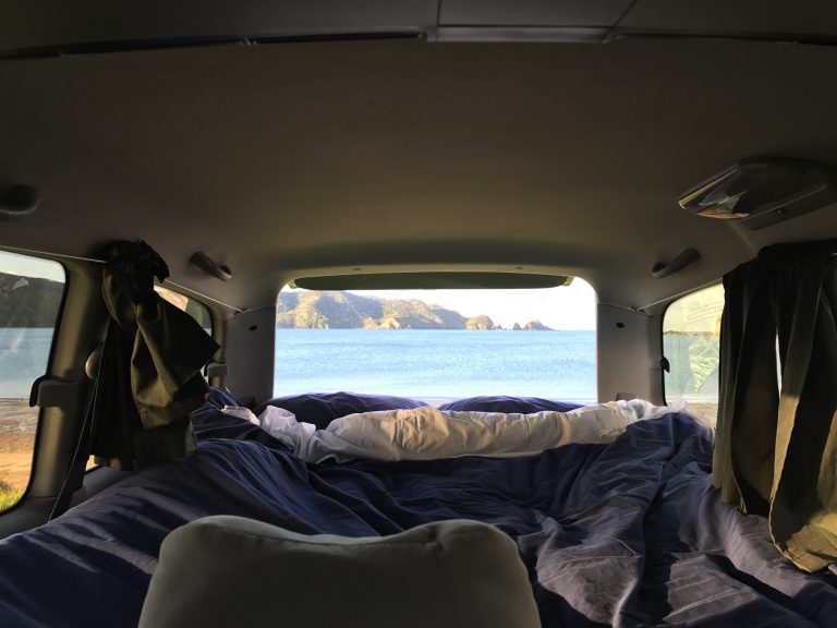 Sleeping in a minivan