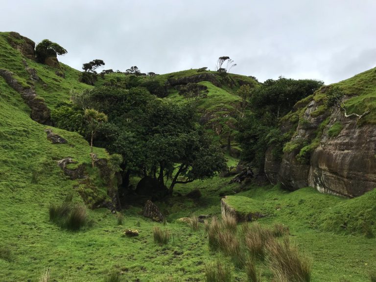 Beautiful nature hidden between green hills