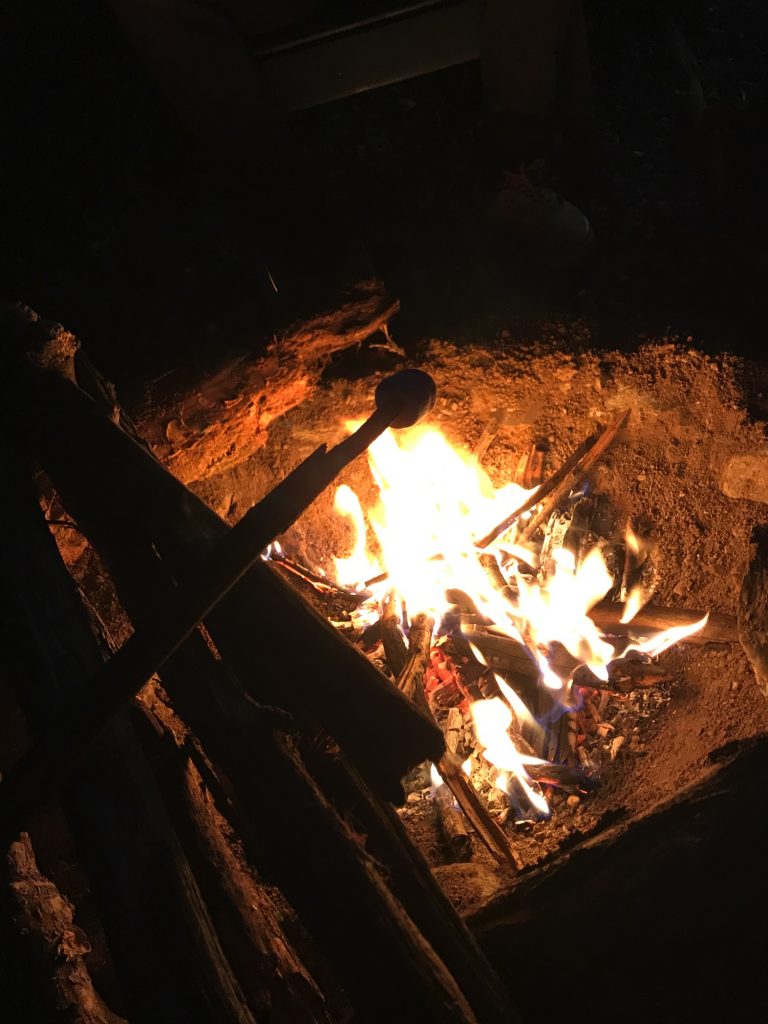 Marshmellow on the campfire