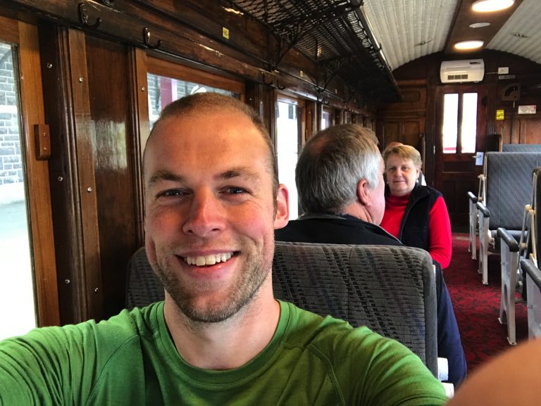 Me in the train at Dunedin