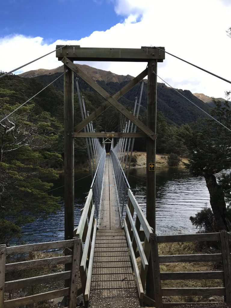 Swing bridge at Mavora Lakes