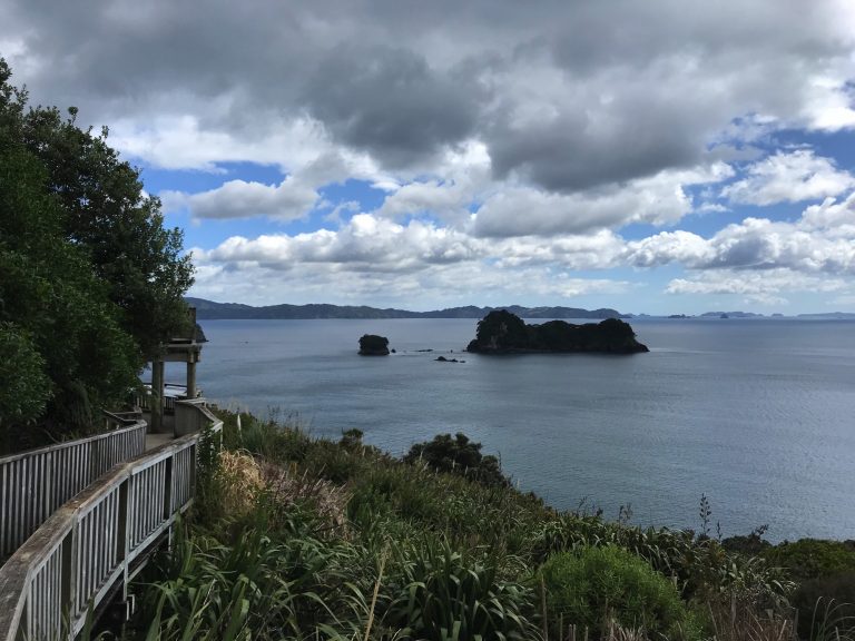 Walking to Cathedral cove