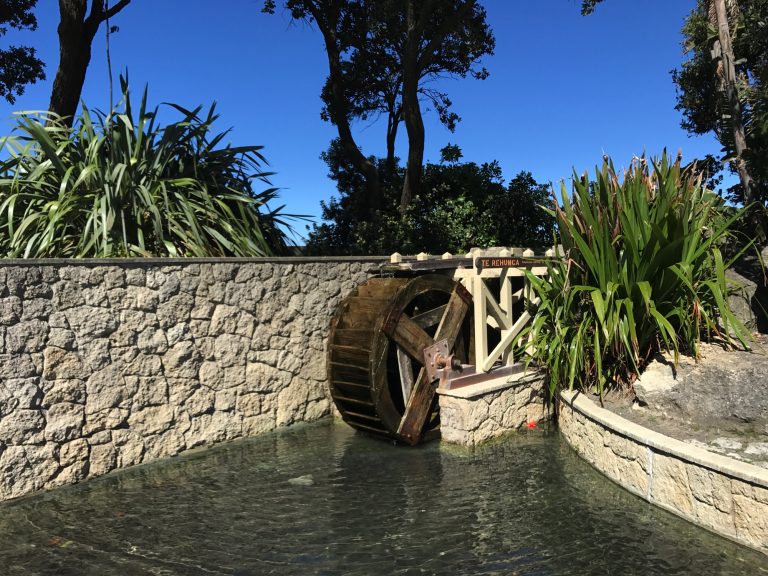 Watermill in a park in Napier
